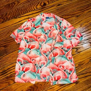 Flamingo Short-Sleeve Pocket Shirt for Boys